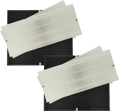 Produktbild von vhbw 4-teiliges Filter-Set kompatibel mit Winix P450, U450 Luftreiniger - HEPA-Filter, Aktivkohlefilter