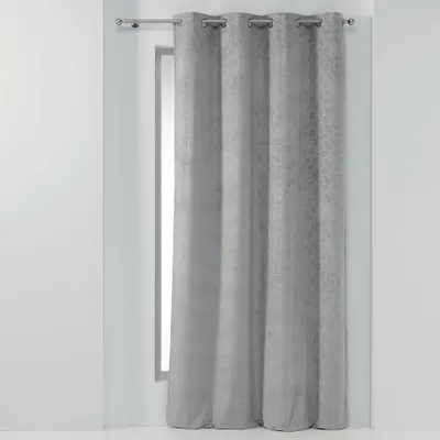 Produktbild von Samtvorhang 140 cm x 240 cm Schuppen Hellgrau