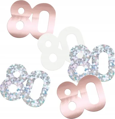 Produktbild von Deko Konfetti 80. Geburtstag Roségold EIGHTY 14g