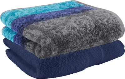 Produktbild von Erwin Müller Duschtuch-Set Paisley" 2er-Pack türkis/marine/grau 70x140 cm"