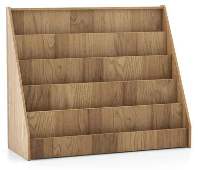 Image de Étagère à livres FANTASK, 5 niveaux, pour enfants, dimensions 91 x 38 x 76,5 cm, étagère en bois pour enfants, à monter