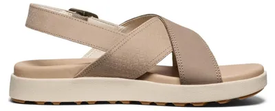Produktbild von Keen Elle Luxe Cross Strap Damen Sandalen Leder Komfort Eco Anti-Odor Contoured Fit Beige 40,5 EU