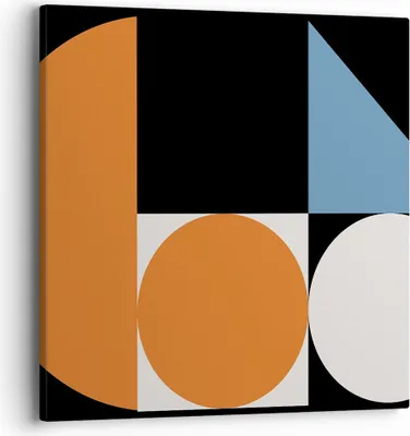 Produktbild von Bild auf Leinwand - Leinwandbild - Einteilig - Stück Geometrisch Räder - 40x40cm - Wand Bild - Wanddeko - Wandbilder - Leinwanddruck - Bilder - Wanddekoration - Leinwand bilder - AC40x40-4879