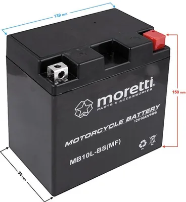 Image de Moretti AGM (gel) MB10L-BS Batteries