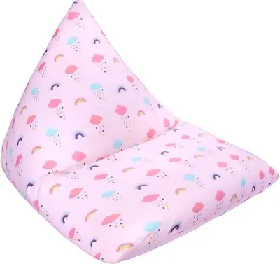 Produktbild von Famanu Sitzsack für Kinder mit Pyramidendesign - Regenbogen