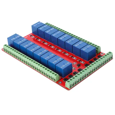 Obrázek produktu pro Izolovaná 16kanálová karta rozhraní reléového modulu s vysokou/nízkou úrovní spouštění (24 V DC)
