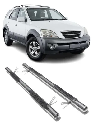 Zdjęcie produktu dla Listwy progowe ze stali nierdzewnej do Kia Sorento 2002-2009 stal nierdzewna srebrna