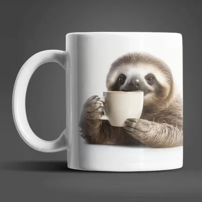 Produktbild von Faultier Stressfreie Kaffeetasse Teetasse Tasse Geschenkidee Geschenk 330 ml – Faultier-01