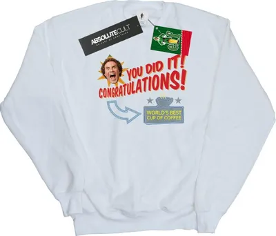 Produktbild von Elf - "World's Best Coffee" Sweatshirt für Damen BI5670 (M) (Weiß)