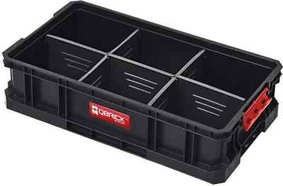 Produktbild von QBRICK® Werkzeugkasten TWO ohne Deckel | HxBxT 30x53x13cm | 14,3 Liter | 5 Trennsteg | Mit Klemmverschlüsse | Werkzeugkoffer, Werkzeugbox,Werkzeugkorb