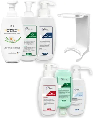 Produktbild von KOMPLETT-SET: Mini Fix-STARTER- 6x Mini Fix Spender, weiß oder schwarz + je eine Flasche der Min Fix Serie, 6x 300 ml : Farbe - Weiß Farbe: Weiß