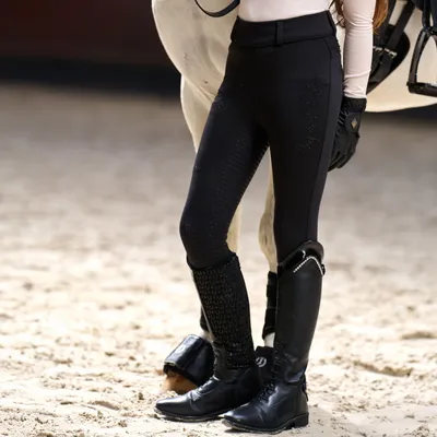 Produktbild von Imperial Riding Kinder Winter Reitleggings IRHComfi Sparks Full Grip black, Größe:140
