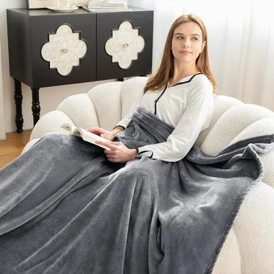 Produktbild von Famanu Kuscheldecke Flanell 150 x 200 cm - Grau