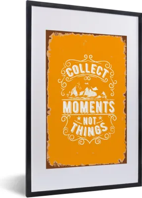 Produktbild von MuchoWow® MuchoWow® Gerahmtes Poster Jahrgang - Berg - Text 40x60 cm - Poster mit zchwarzem Bilderrahmen - Poster in Rahmen