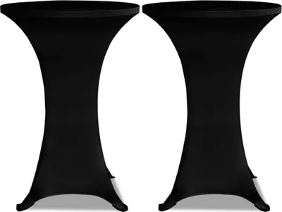 Produktbild von 2 x Tischhusse für Stehtisch Stretchhusse Ø70 cm schwarz