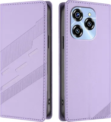 Produktbild von Hülle für Oukitel C50, Kunstleder Brieftaschen Handyhülle mit Kartenfach und Standfunktion Violett