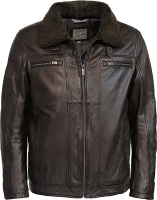 Produktbild von JCC Lederjacke 3102238 Herren dark brown 56