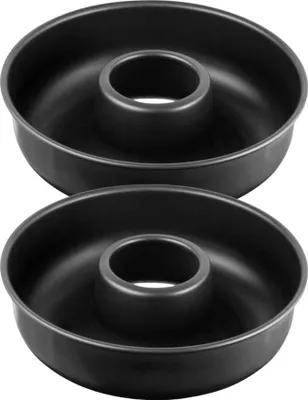 Image de Lot de 2 moules à gâteaux 28/28 cm en acier Black metallic Black mettallic Zenker  Black mettallic