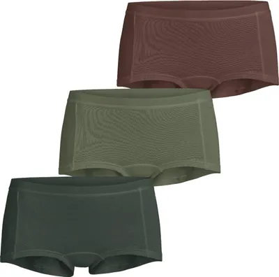 Productafbeelding van Björn Borg - Dames - Minishort Core, 3-pack - Bruin/Groen - Maat XXL