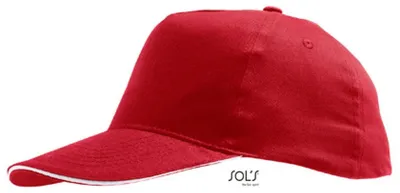 Image de SOLs 88110 | Cap Sunny / Casquette / Bonnet / Chapeau - Couleur : Red/White - Taille : One Size
