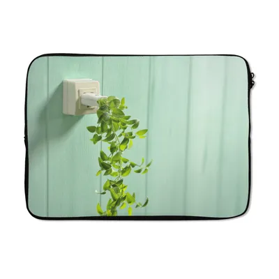 Produktbild von MuchoWow® Laptop Hülle 13 Zoll Pflanze im Sockel Laptoptasche - Laptophülle - Sleeve - Rundumschutz