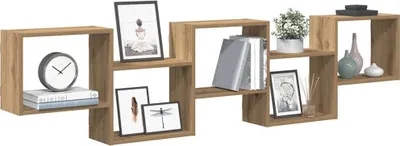 Image de Maison Exclusive - Étagère cube 5 compartiments Chêne artisanal Matériau dérivé du bois