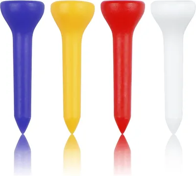 Imagen del producto de Tees de golf de plástico, 35 mm, 100 unidades, colores variados, para jugar al golf