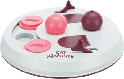Produktbild von Katzenaktivitätsspielzeug, TRIXIE Flip Board, ø 23 cm, Hellgrau, Salbei, Altrosa, Interaktives Spielbrett, Rutschfest