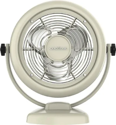 Obrázok produktu pre Cecotec Stolný ventilátor EnergySilence 800 RetroDesk Beige, výkon 20W, 8 palcov, nastaviteľný sklon