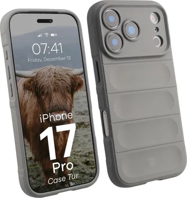 Produktbild von Robuste Handyhülle für iPhone 17 Pro, Bizon Case Tur, Hellgrau