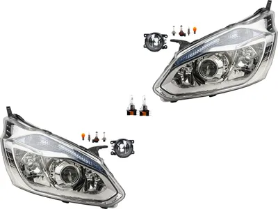 Immagine prodotto di Johns, set di fari adatto a Ford Transit Custom 12 12-17 H7 H15 +fog+light. 8200074008 6202E1 00006202E1 6710027 0000620639 620639 0000620