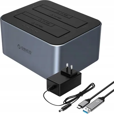 Zdjęcie produktu dla Orico 6626C3-C-V1 Stacja dokująca na 2 dyski z funkcją klonowania offline 2.5/3.5 Sata Hdd/Ssd - Szary