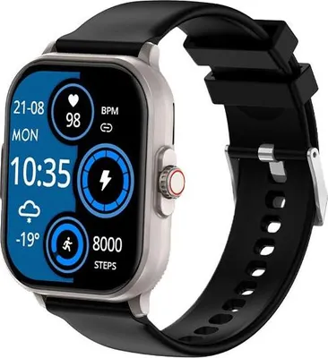 Produktbild von Knauermann Smartwatch 2024 Silber Eckig Gesundheitsuhr EKG HRV Funktion BT