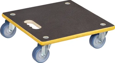 Produktbild von WAGNER Transporthilfe Multiplex MAXIGRIP - 38 x 38 x 11 cm, softe Rollen Ø 75 mm, Tragkraft 300 kg - 20134001