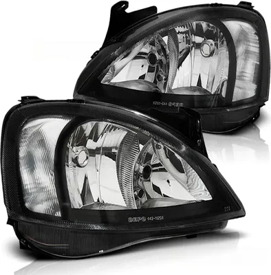 Produktbild von Scheinwerfer Klarglas passend für Opel Corsa C Bj. 00-06 Schwarz