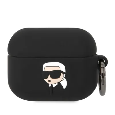 Immagine prodotto di Karl Lagerfeld Klaprunikk Airpods Pro Cover Czarny/Nero Silicone Karl Head 3D