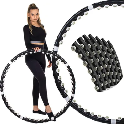 Obrázok produktu pre SPRINGOS Hula-Hoop s masážnymi hrotmi Priemer 85 cm 7 komponentov Hmotnosť výrobku: 09, kg Skladací