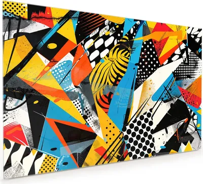 Produktbild von Küchenrückwand Spritzschutz Glas mit Motiv Abstrakte Kunst 40 x 40 cm