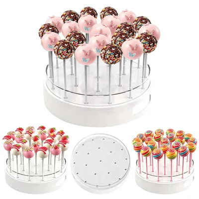 Lollyständer, 22 Löcher, Acryl, transparent, für Cake Pops