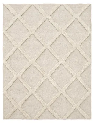 Produktbild von TT Home Wohnzimmer Teppich Hochflor Langflor Schlafzimmer Boho Design 3D Design Skandi Design Modern Unifarben Größe 120x160 cm