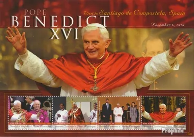 Produktbild von Briefmarken Grenada-Grenadinen 2011 Mi 4661-4664 Kleinbogen (kompl.Ausg.) postfrisch Barcelona-Besuch Papst Benedikt XVI.