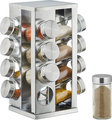 Produktbild von relaxdays Gewürzkarussell mit 16 Gläsern