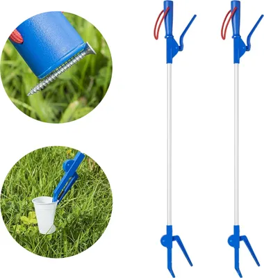 Produktbild von 2x APT Greifzange mit Magnet, Outdoor Müllzange Greifhilfe Abfallgreifer 80cm