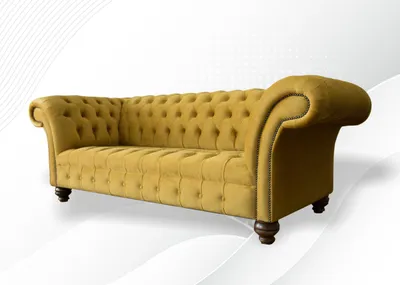 Obrázok produktu pre xxl Pohovka Chesterfield 225 cm Čalúnené pohovky 3-miestne Koža Textil