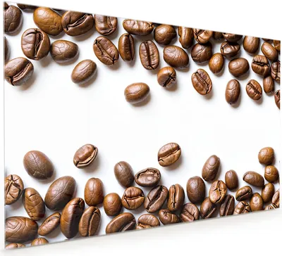 Produktbild von Küchenrückwand Spritzschutz Glas mit Motiv Kaffeebohnen 40 x 40 cm