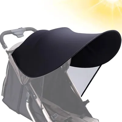 Imagen del producto de Cubrecarritos para bebés, ajustable, universal, protección UV, transpirable