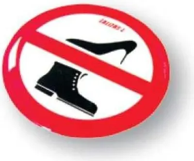 Produktbild von Lalizas Keine Schuhe Schild Rot,Weiß 80 mm Rot,Weiß 80 mm