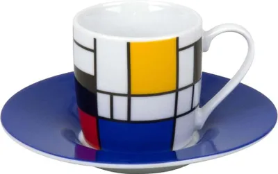 Produktbild von Könitz Hommage Small Fragments Espresso, Espressotasse, Tasse, Untertasse, Kaffeetasse, Porzellan, Bunt, 85 ml, 11 5 053 1907