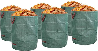 Produktbild von vidaXL Gartenmüllsäcke 12 pcs Grün 66 x 66 x 83,5 cm Polypropylen