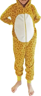 Produktbild von Mädchen Jumpsuit Overall Onesie Schlafanzug in niedlichen Tier Motiven - 291 467 97 606 ; Giraffe , 128